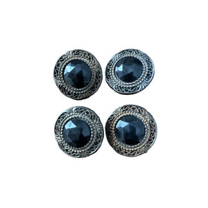 Unbranded Buttons One Size Black Silver